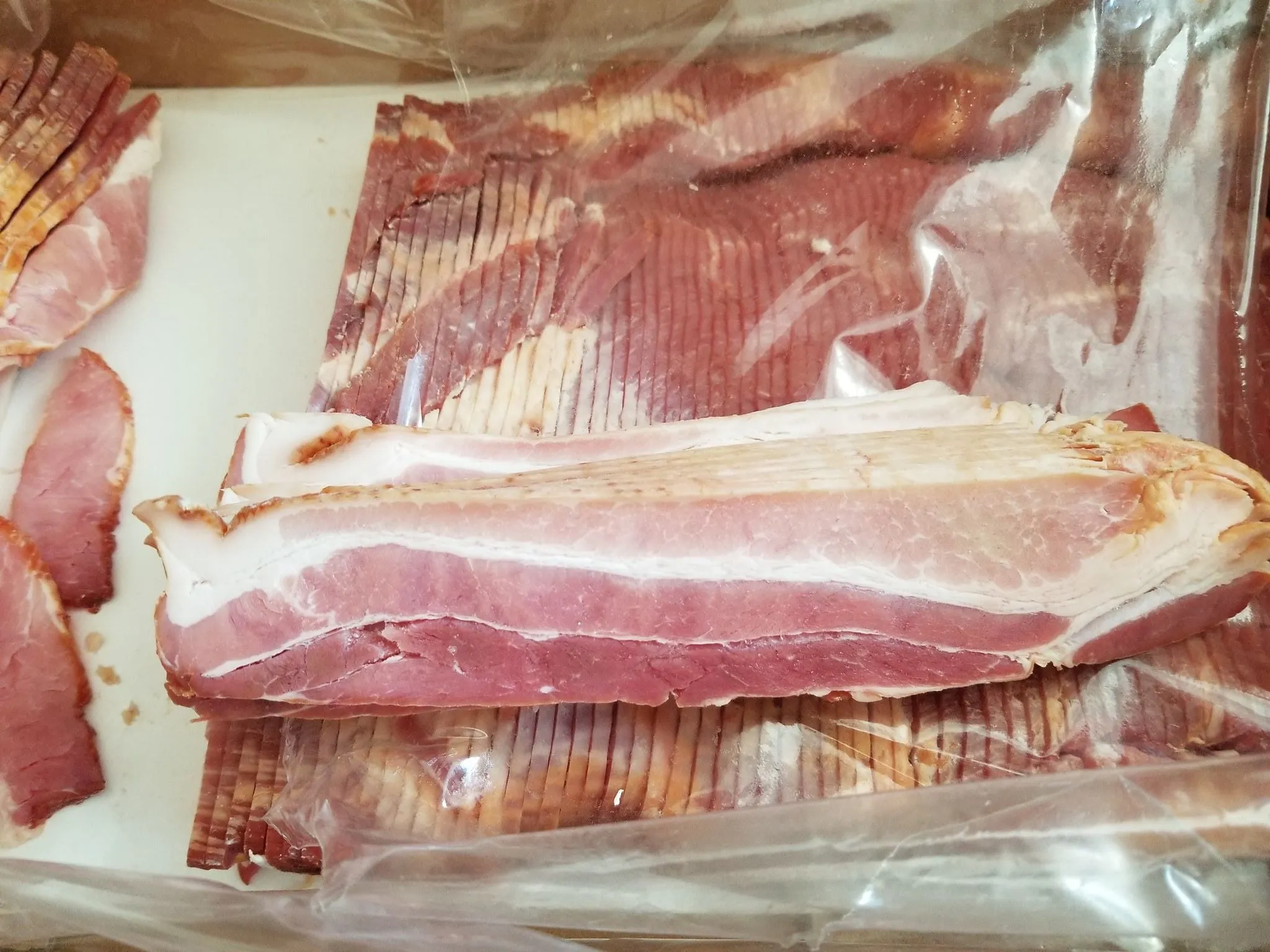 15 lb Fresh Thick Cut Bacon, Honey Cured