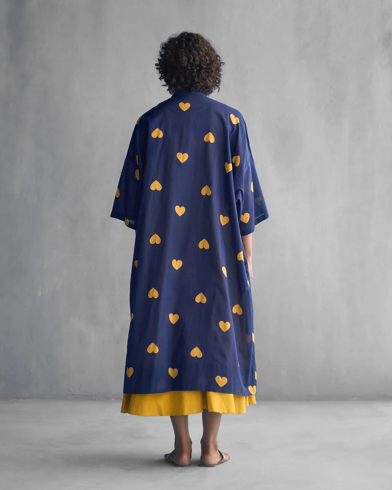 All Hearts Kimono - Navy & Ochre