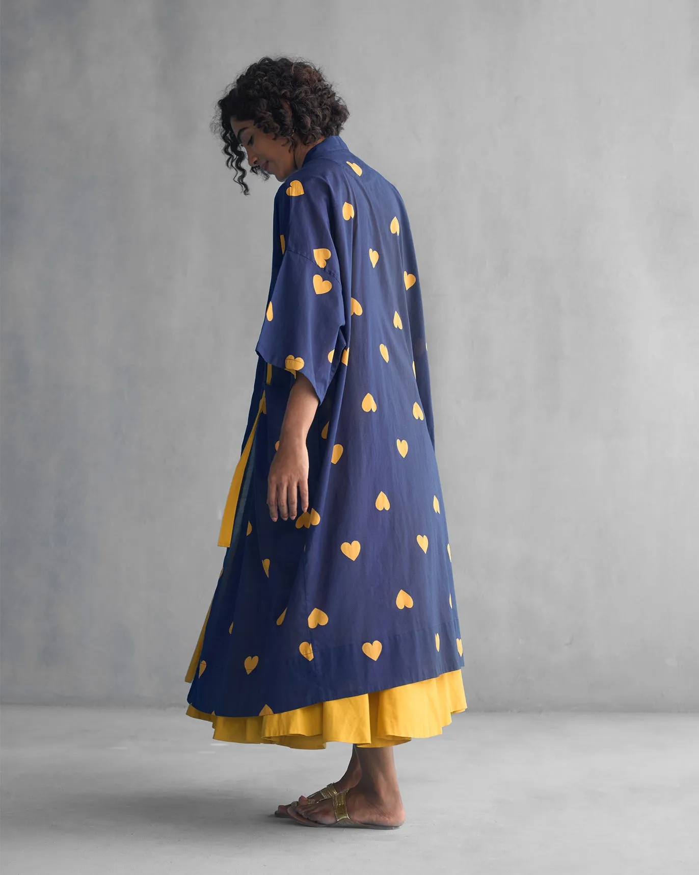 All Hearts Kimono - Navy & Ochre
