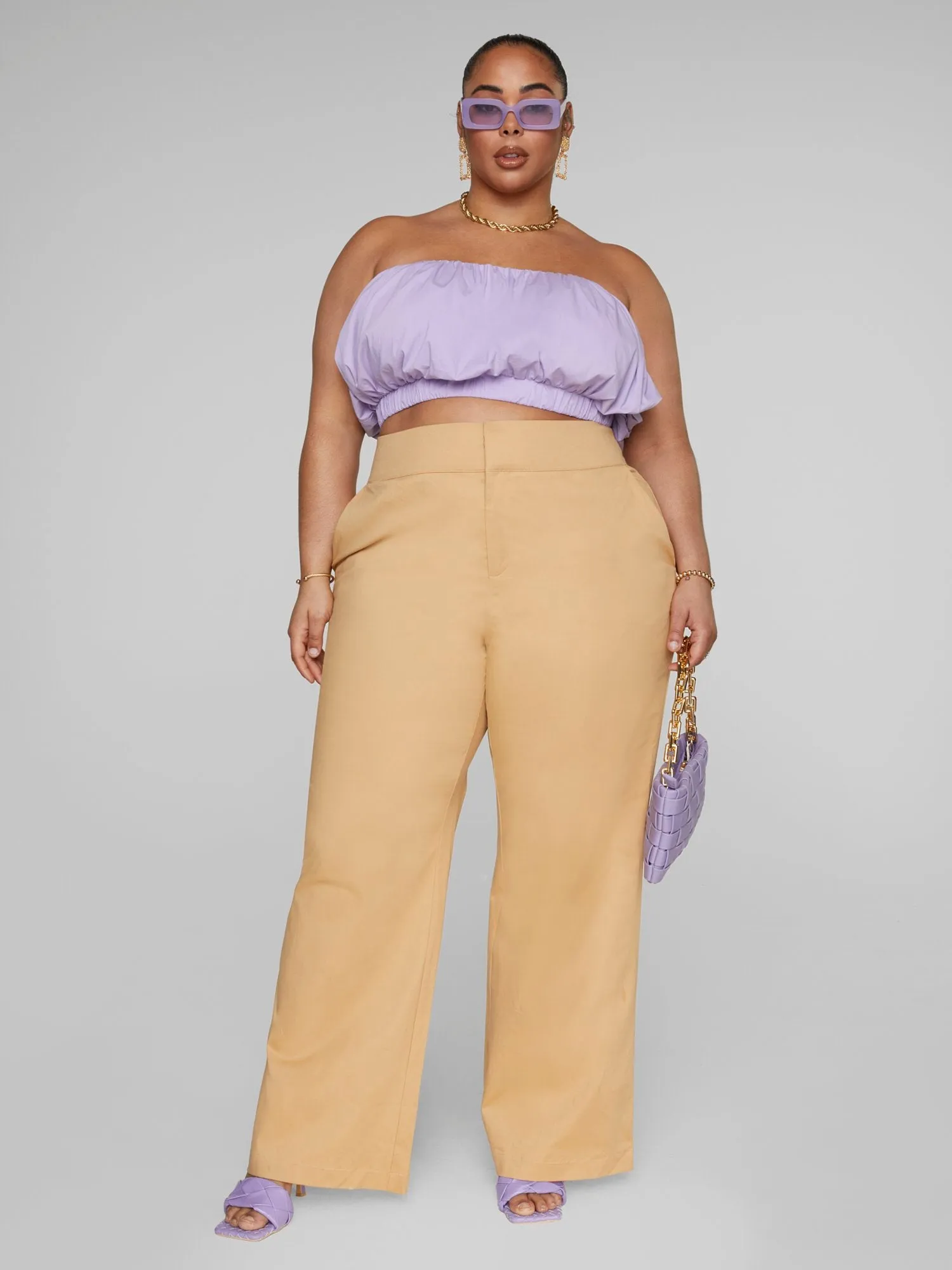 Amy Balloon Hem Crop Top - Gabi Fresh x FTF