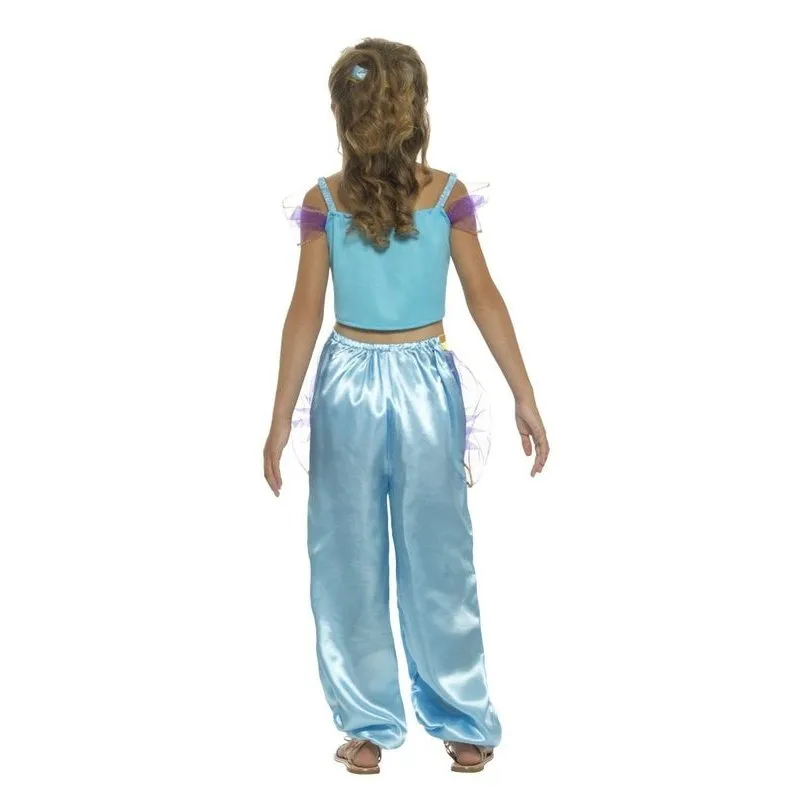 Arabian Princess Costume, Blue, with Top, Trousers & Headpiece