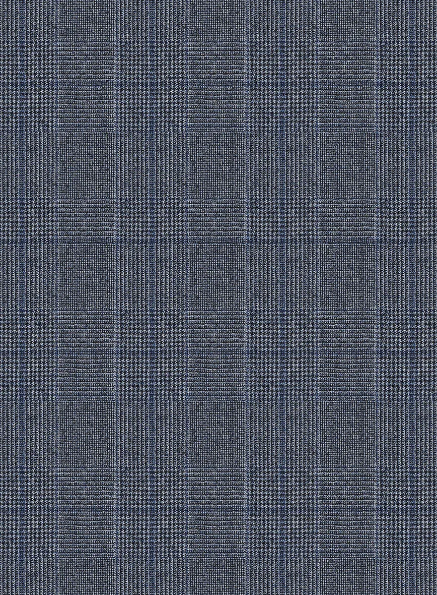 Caccioppoli Carpa Glen Blue Wool Jacket