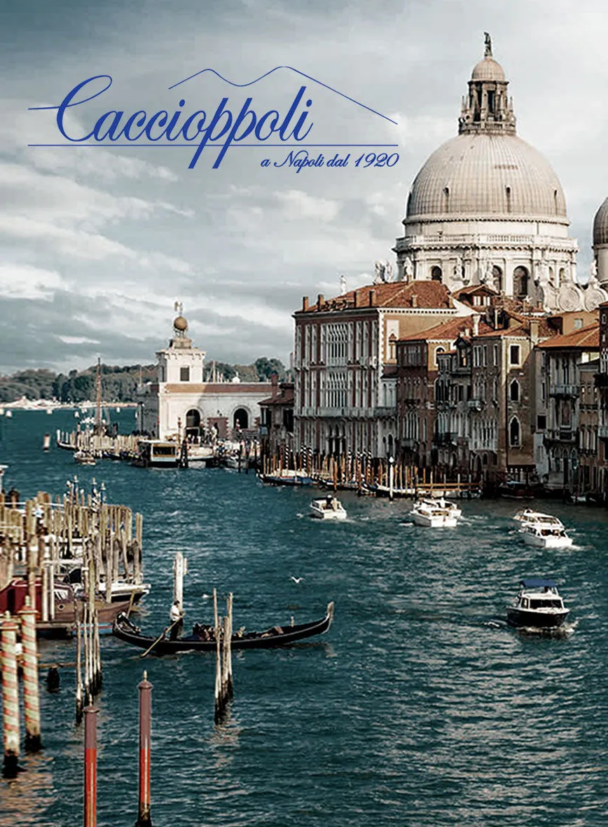 Caccioppoli Carpa Glen Blue Wool Jacket