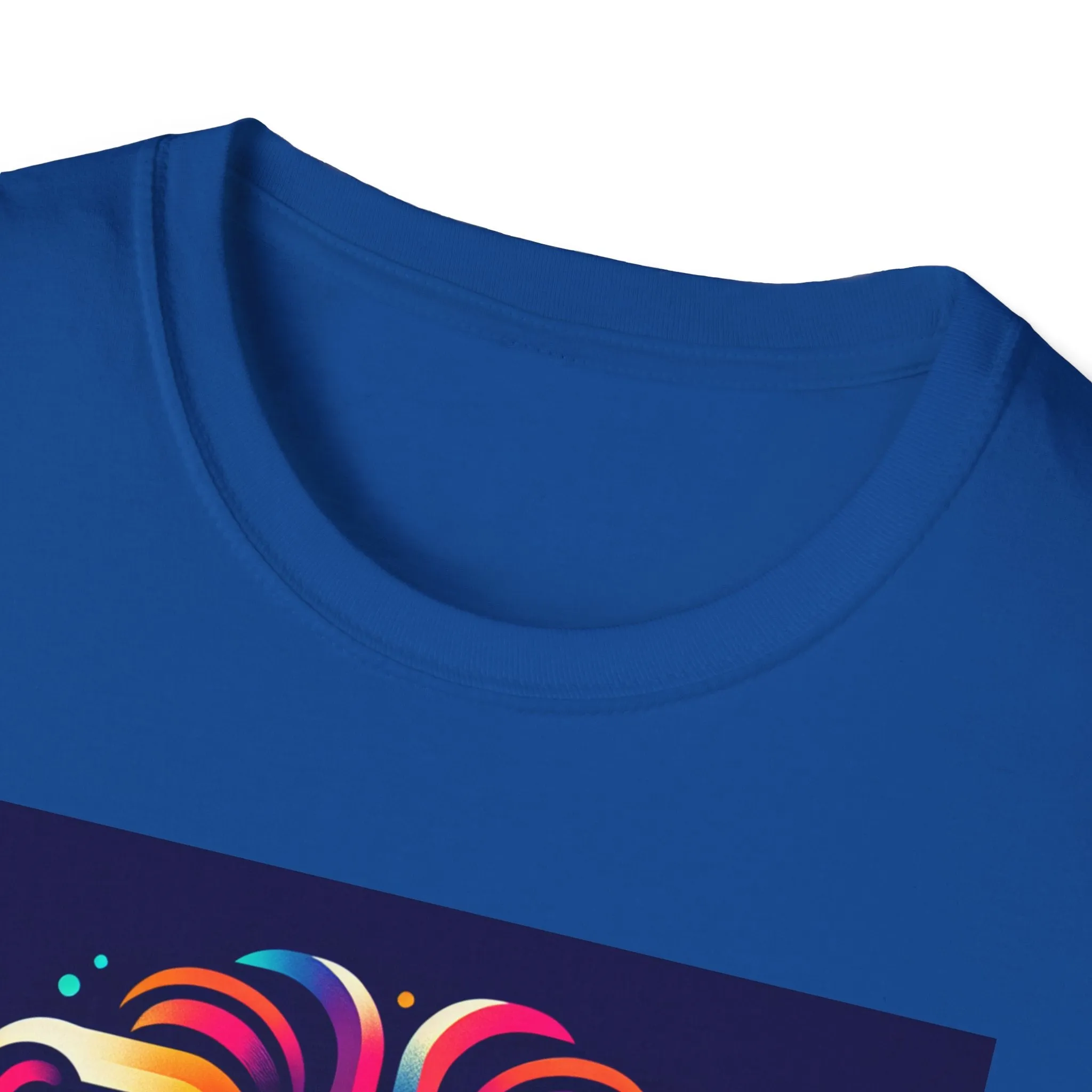 Colorful Lion Unisex Softstyle T-Shirt - Vibrant Animal Art Tee