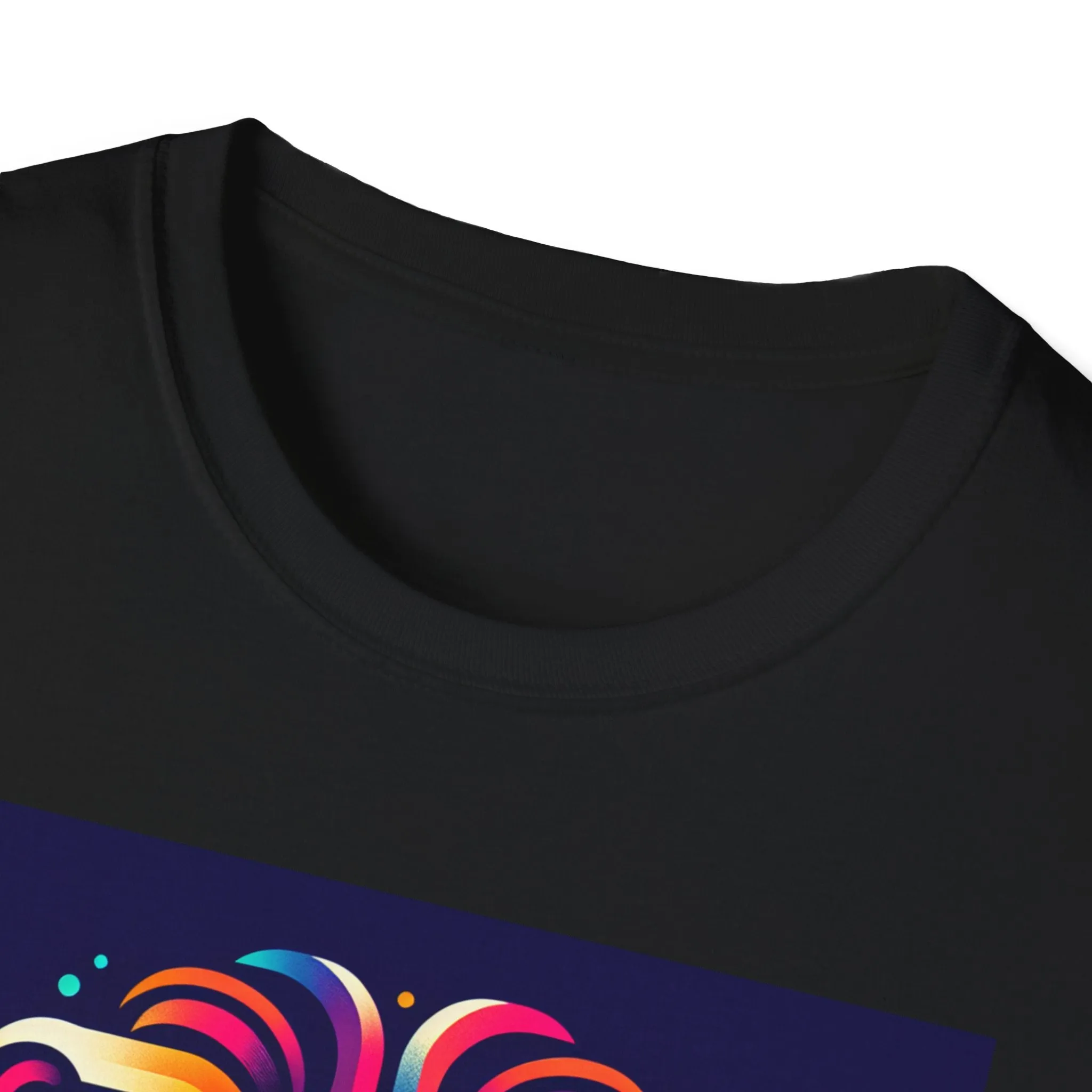 Colorful Lion Unisex Softstyle T-Shirt - Vibrant Animal Art Tee