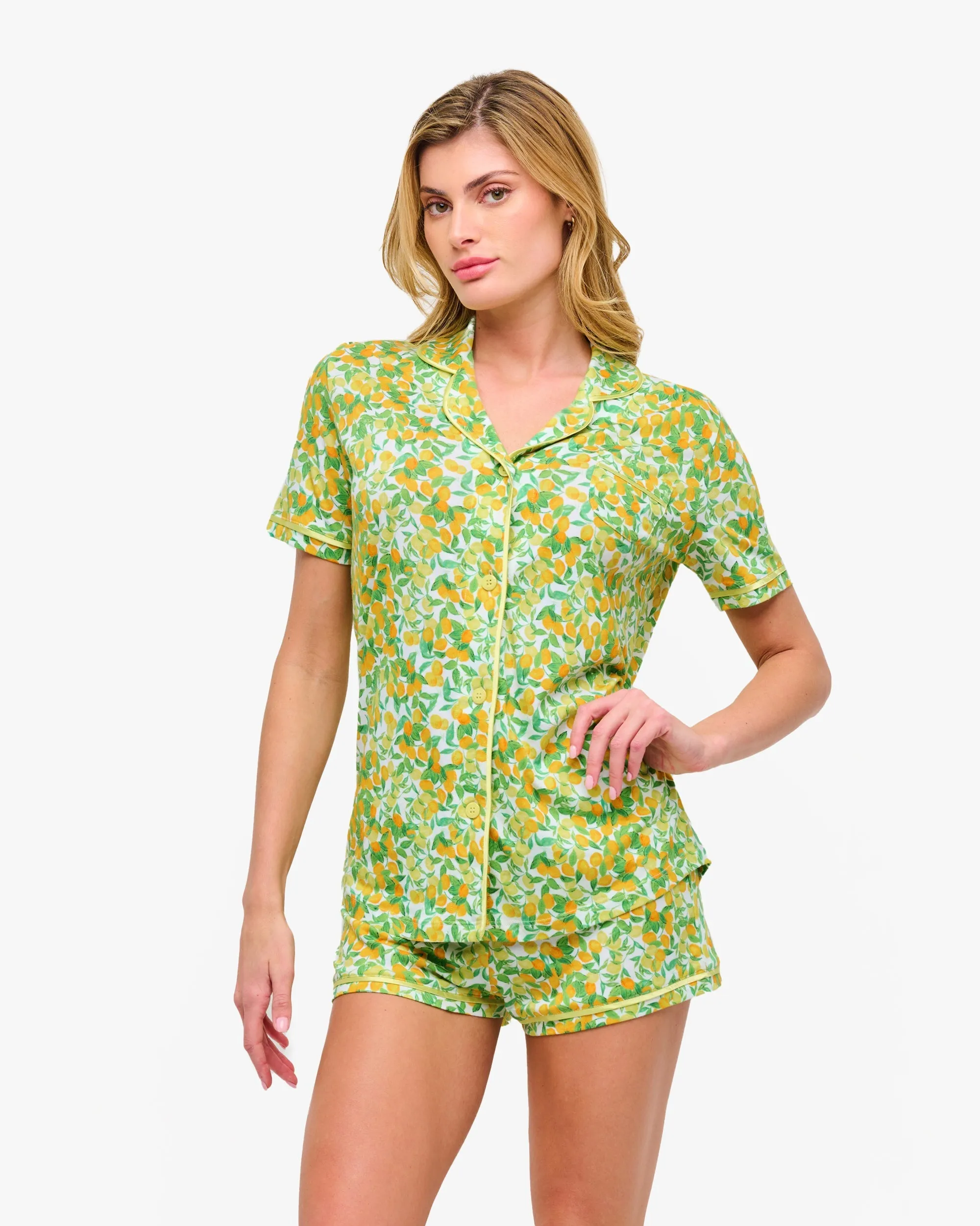 Cosabella Bella Short Sleeve Top and Boxer PJ Set #AMORP9622