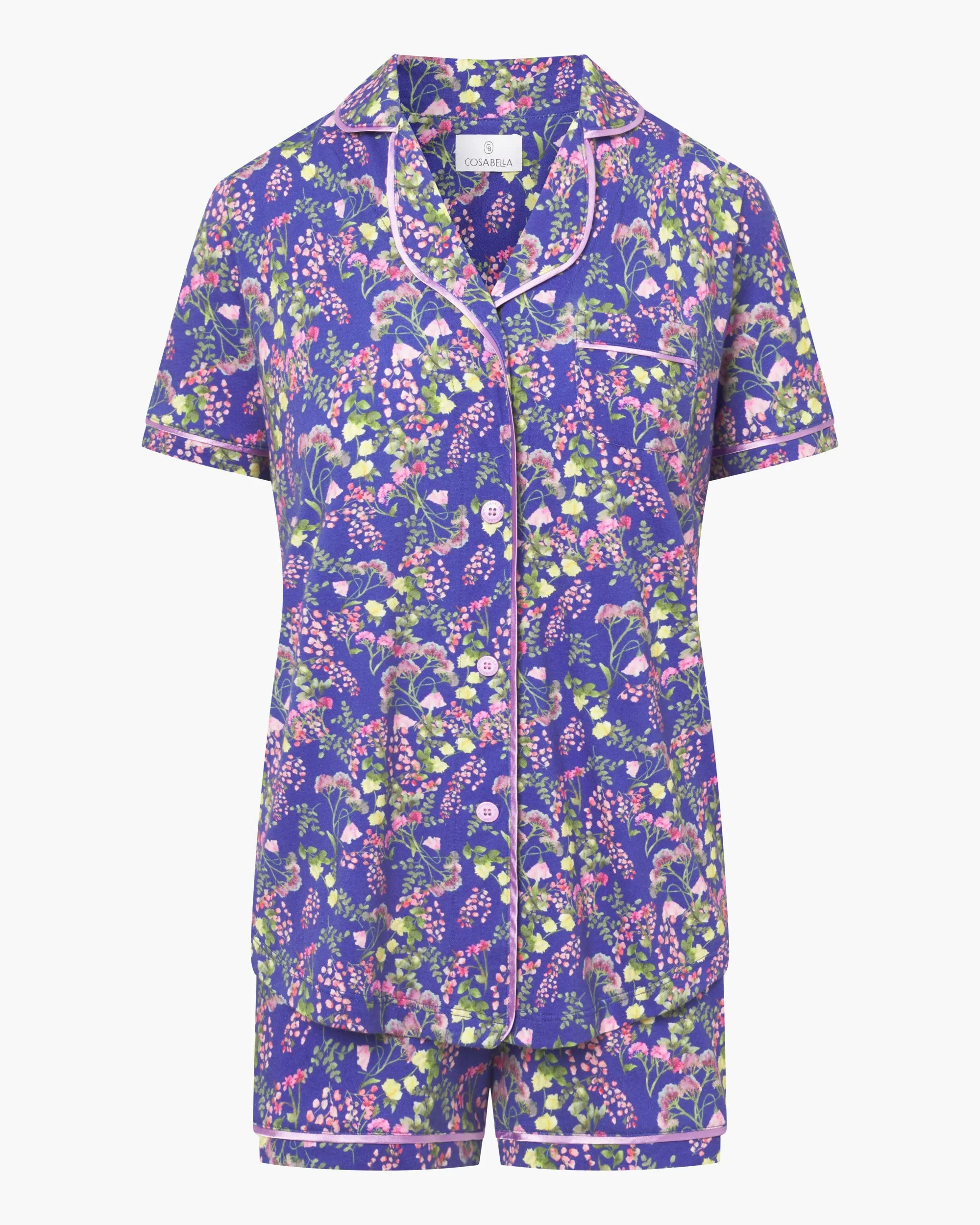 Cosabella Bella Short Sleeve Top and Boxer PJ Set #AMORP9622
