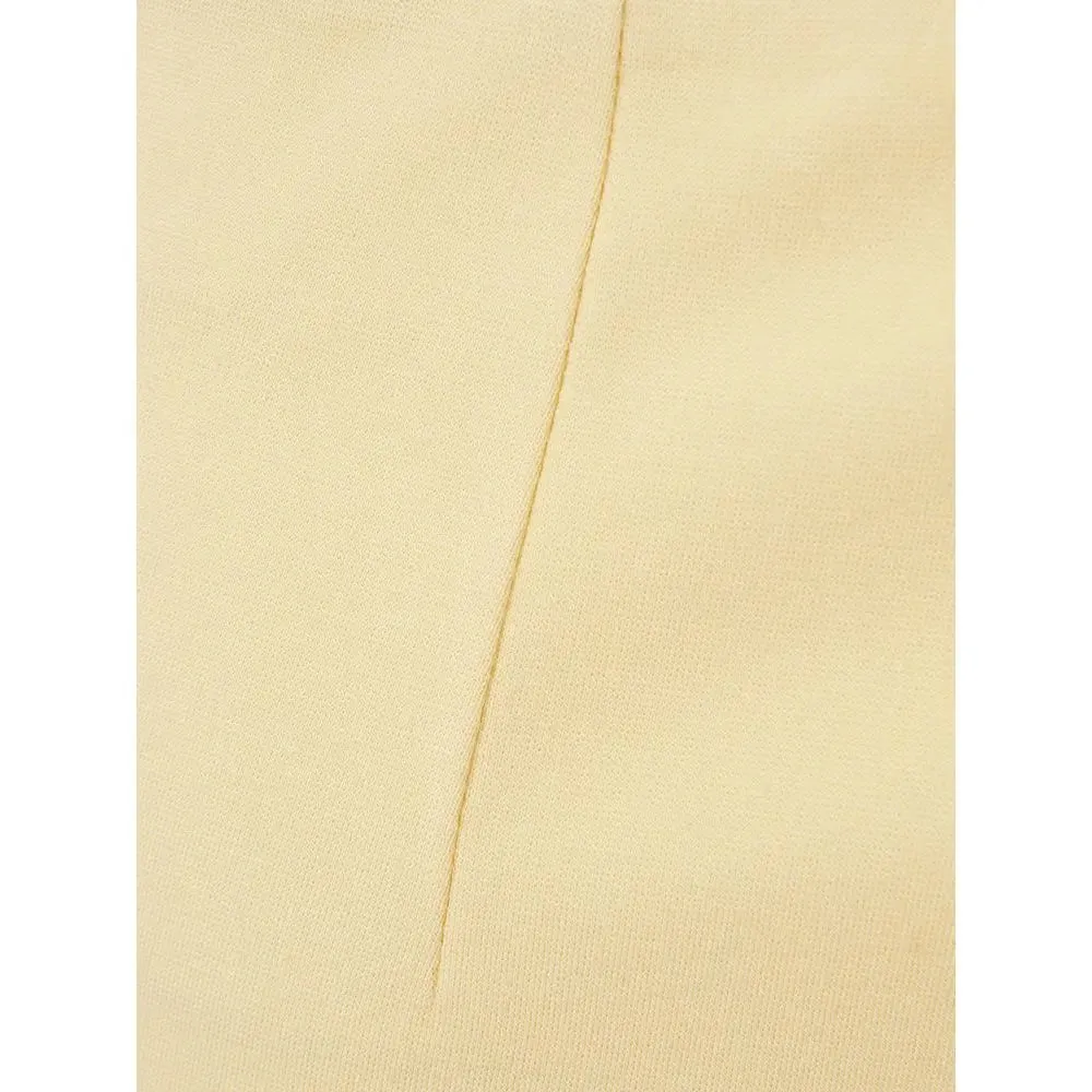 Elegant Yellow Viscose Skirt for Women
