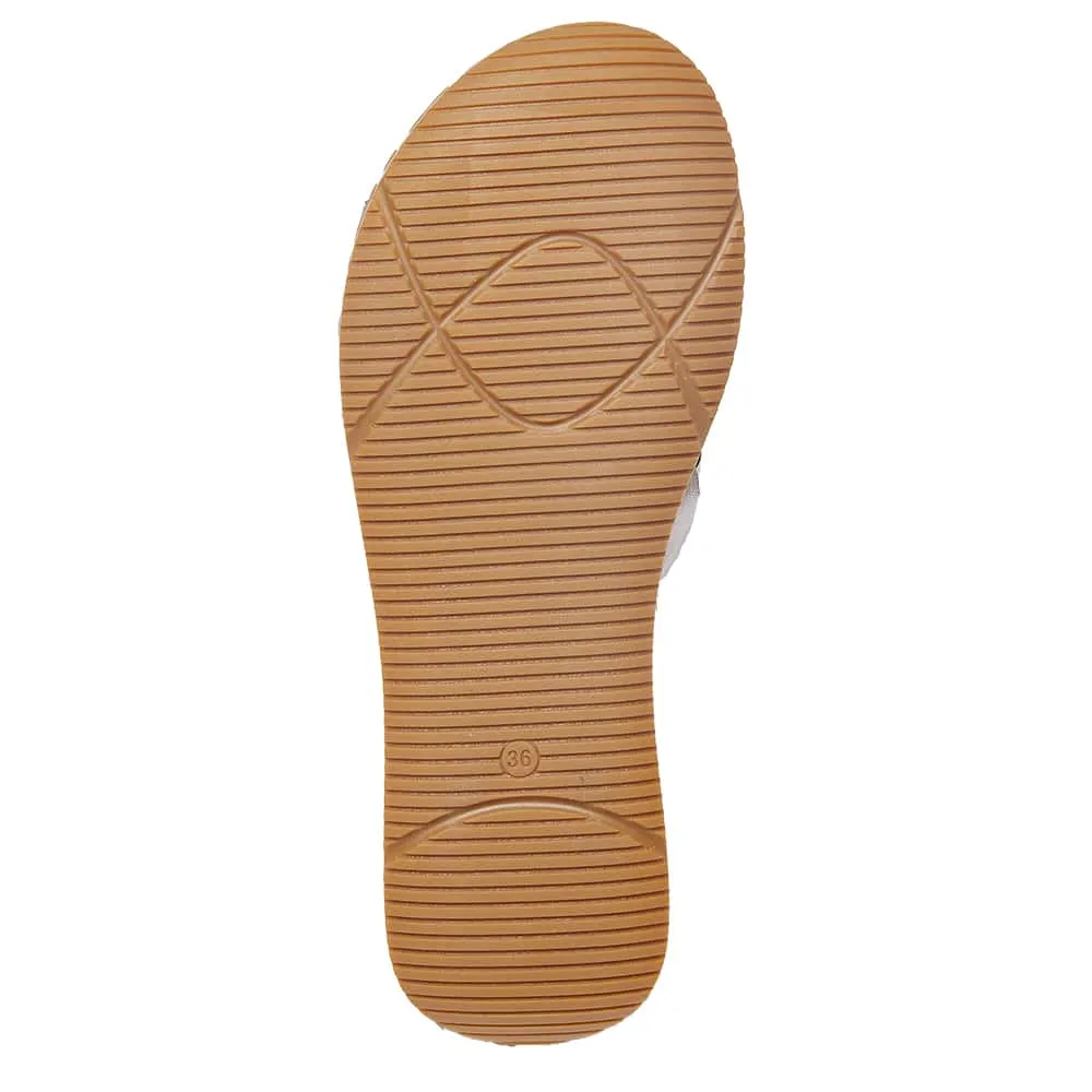 Flair Slide in Pewter Leather