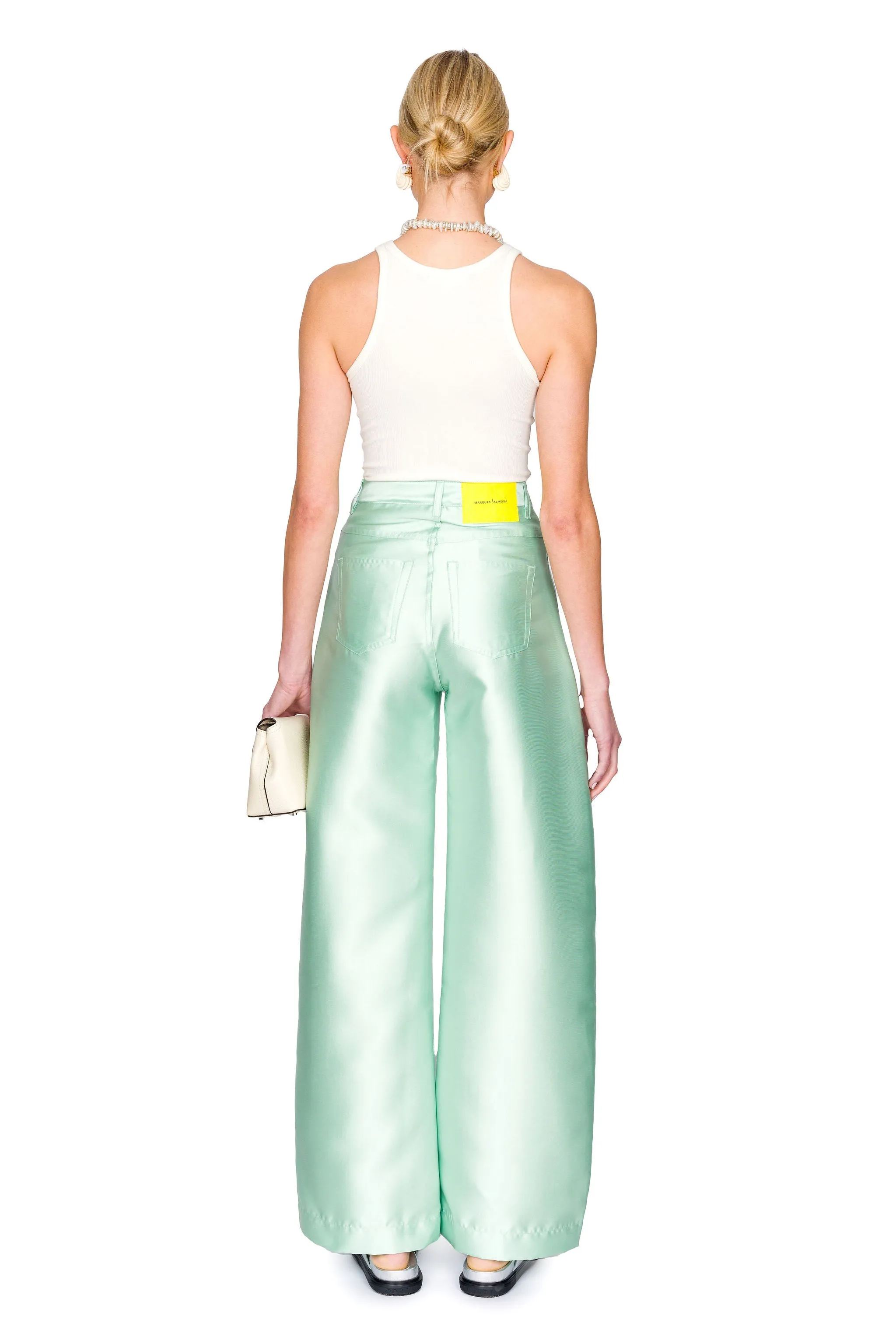 Heavy Satin Boyfriend Syle Trousers