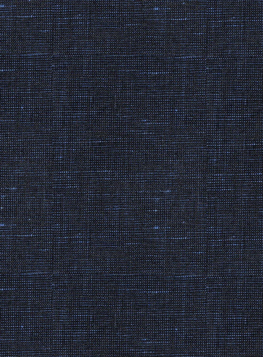 Italian Prato Blue Chambray Linen Jacket