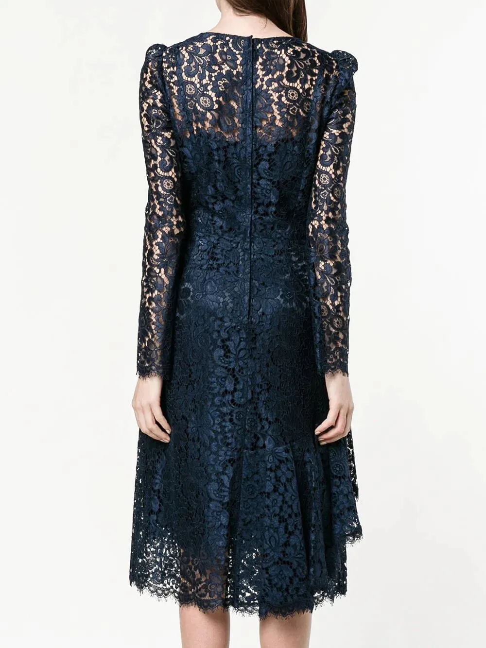 Lace Ruffle Midi Dress