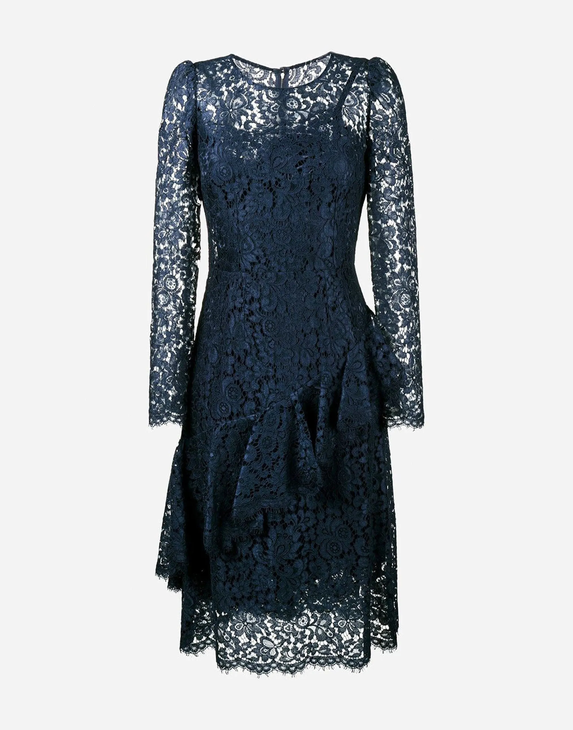Lace Ruffle Midi Dress