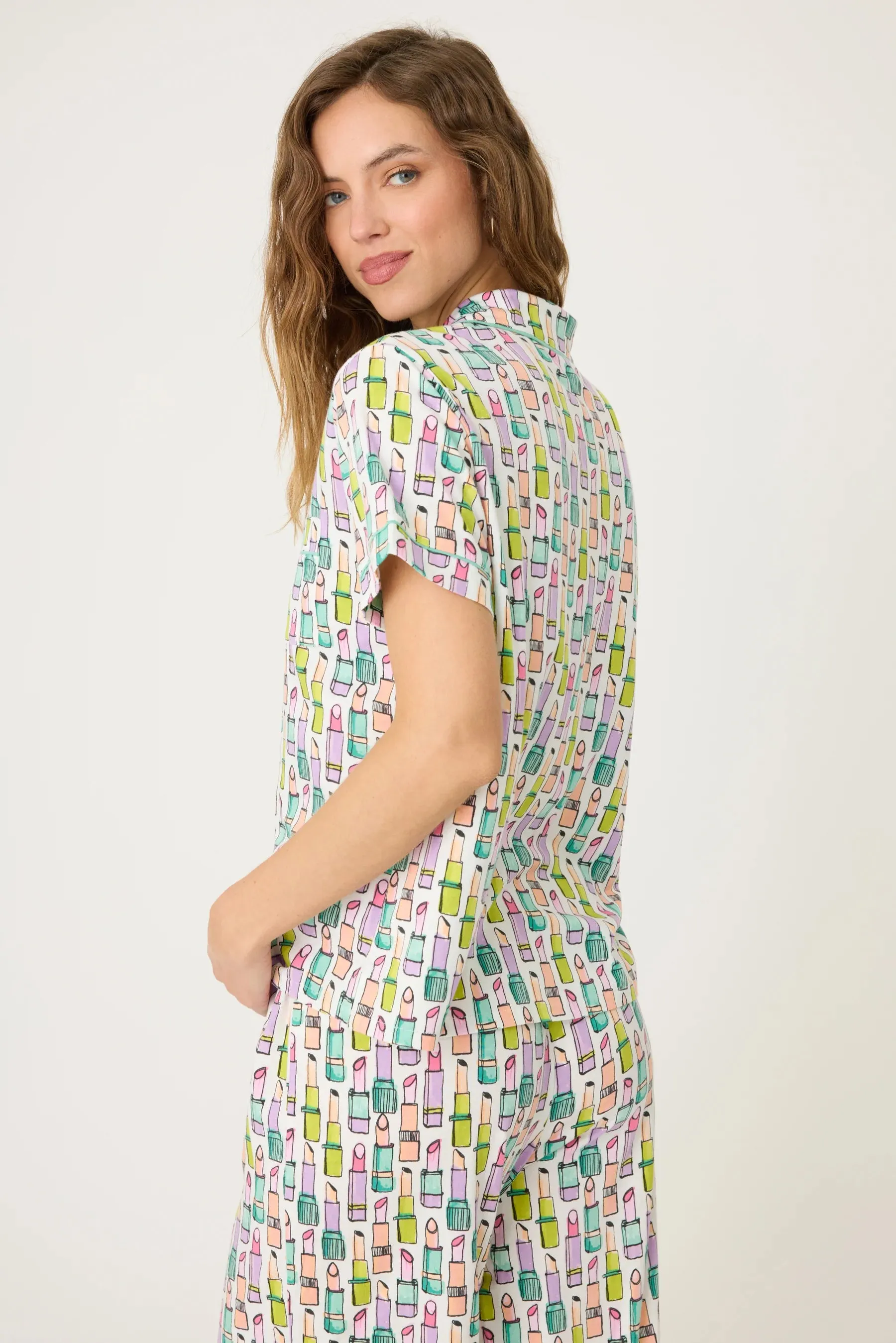 Lipstick Ivory Whimsy Pajama Set
