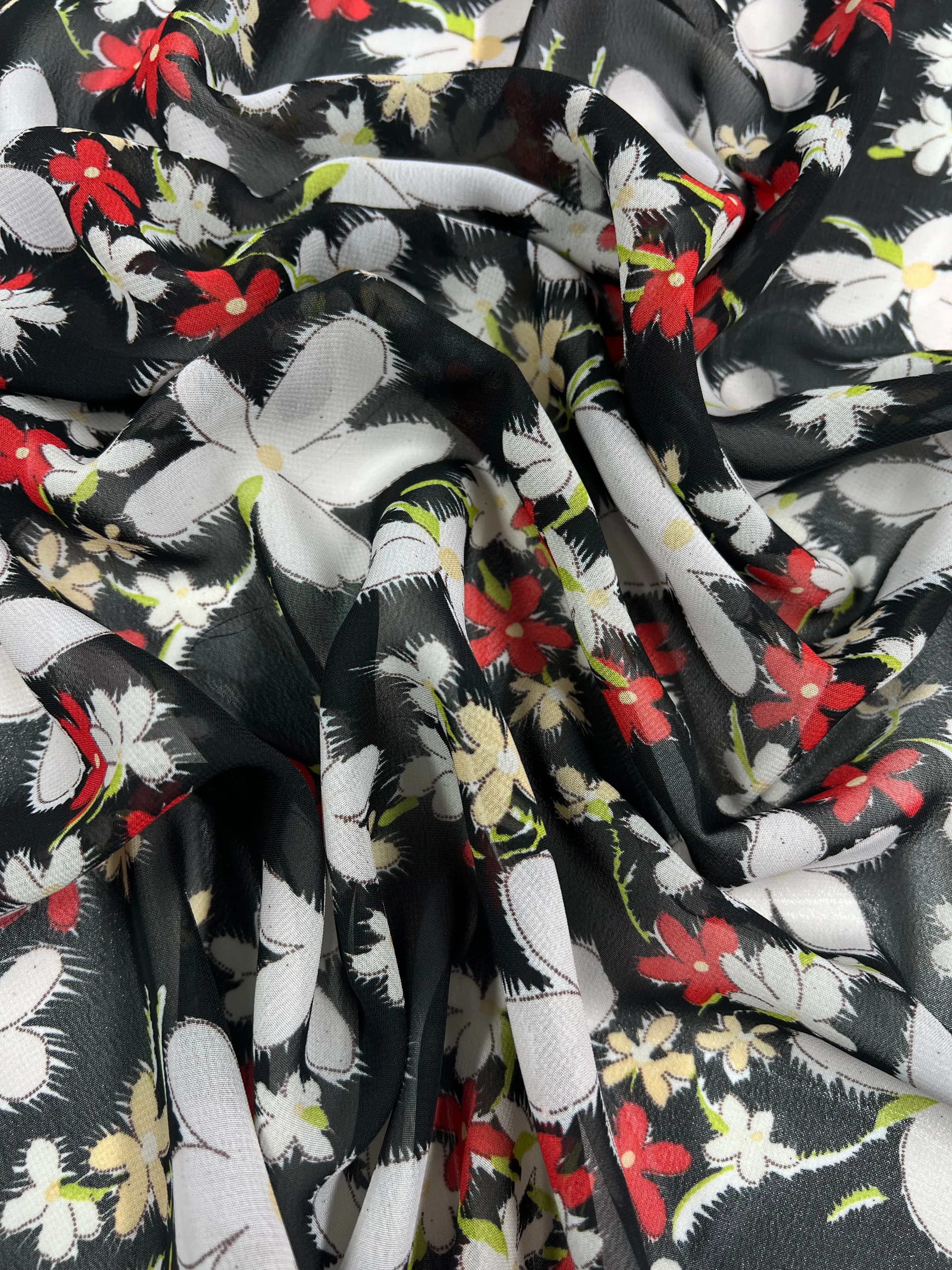 Printed Georgette - Jasmine Cluster - 150cm