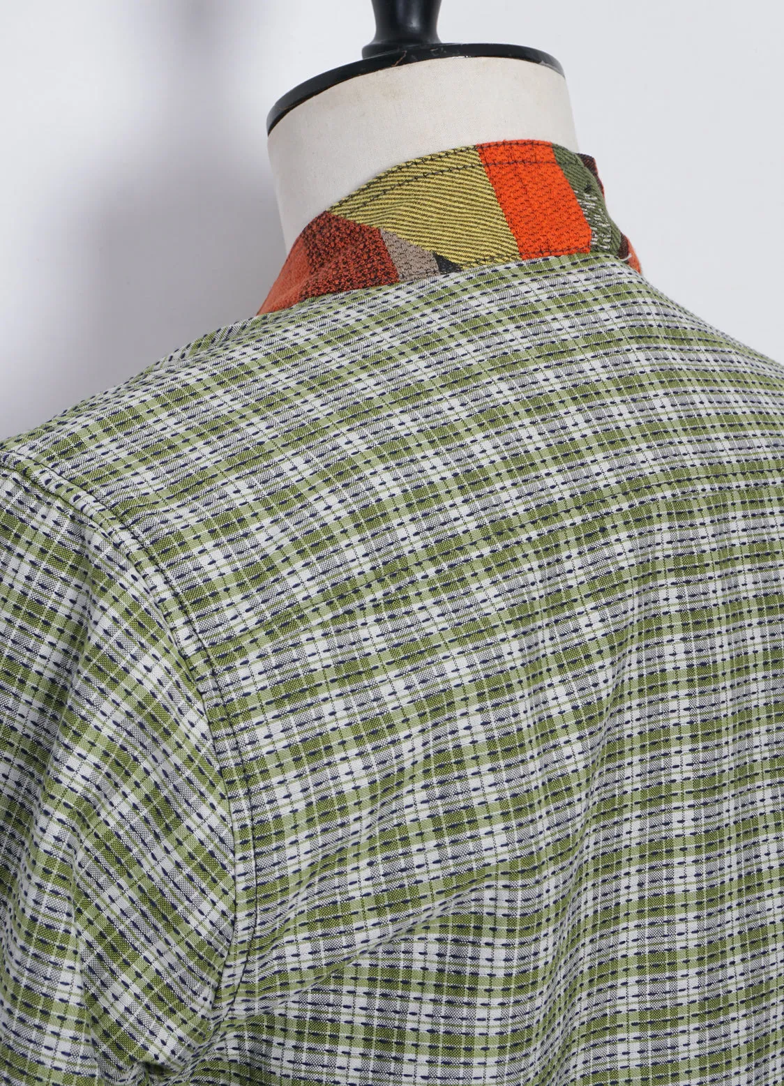 REMY | East & West Shirt Jacket | Sashiko Green 