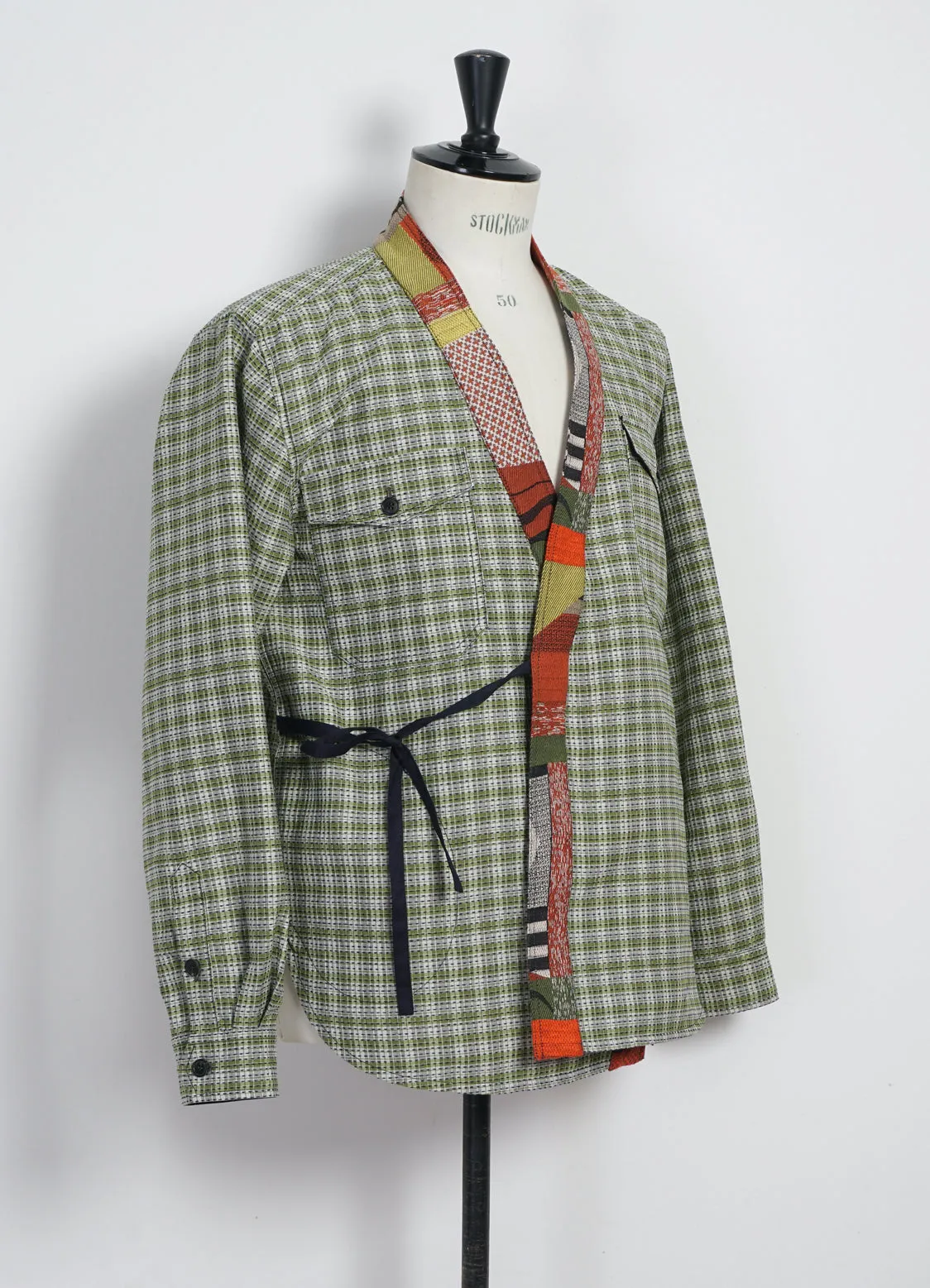 REMY | East & West Shirt Jacket | Sashiko Green 