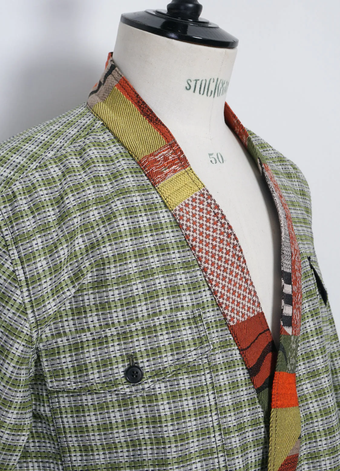 REMY | East & West Shirt Jacket | Sashiko Green 