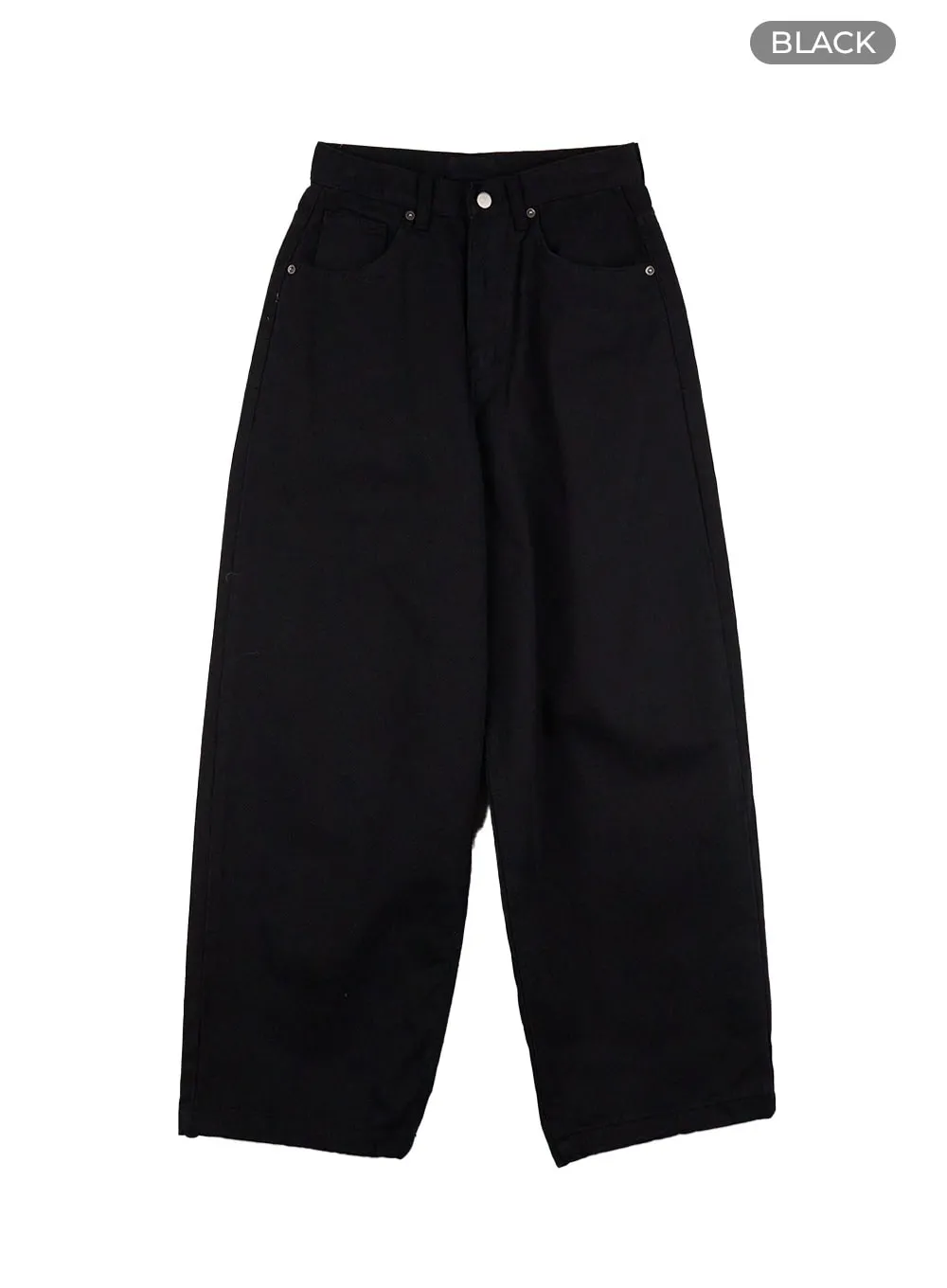 Solid Comfort Wide-Leg Trousers CO418