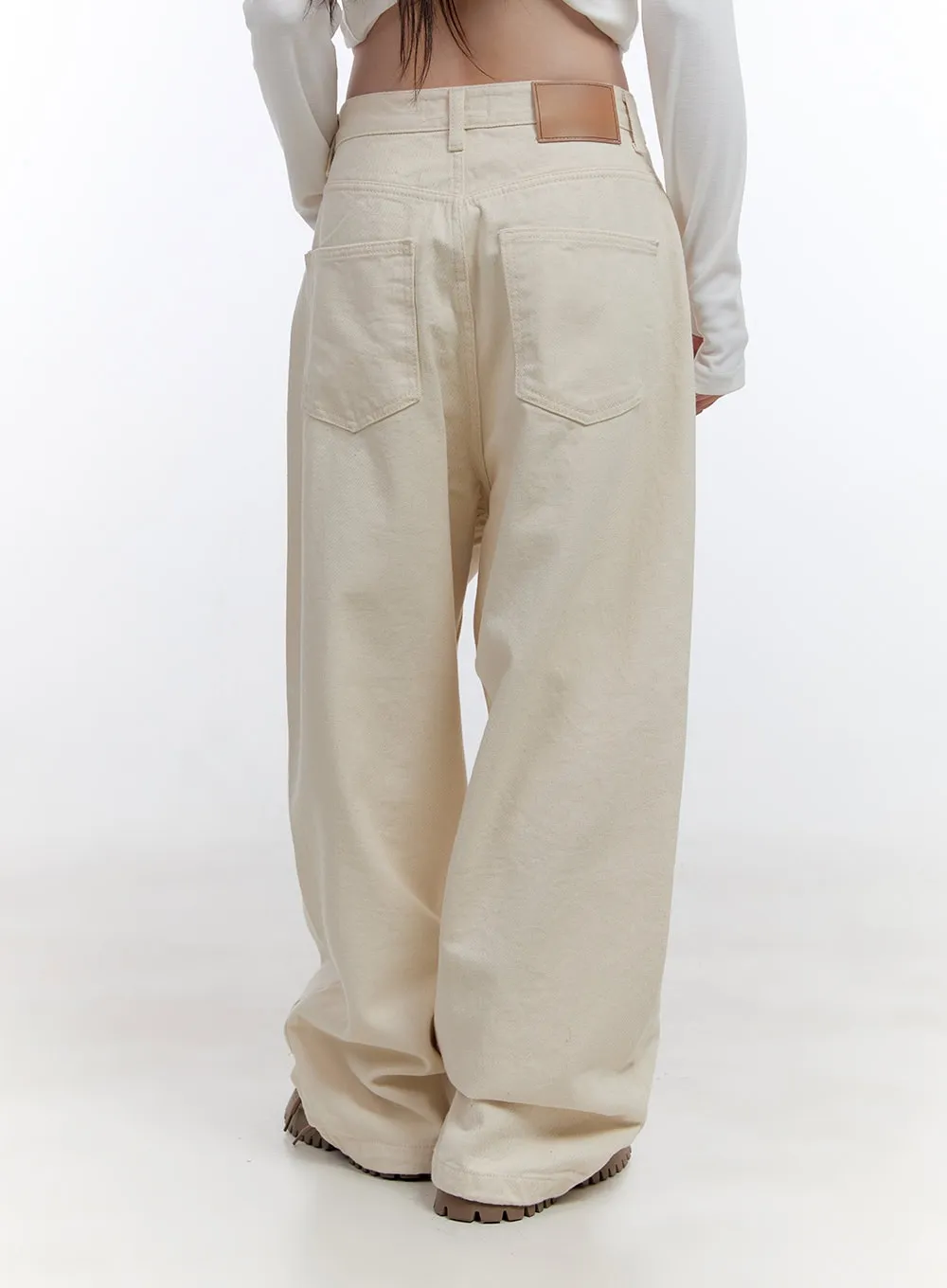 Solid Comfort Wide-Leg Trousers CO418