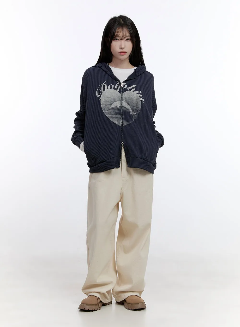 Solid Comfort Wide-Leg Trousers CO418