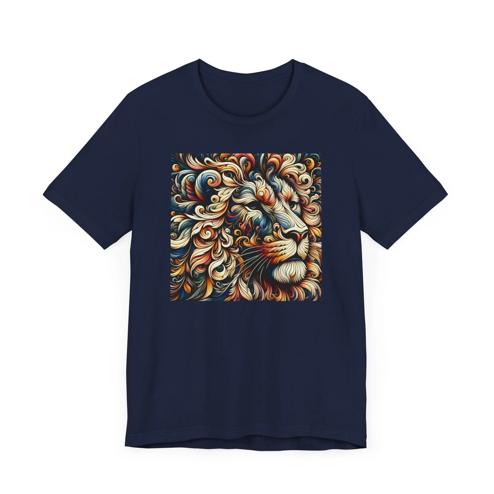 Vibrant Lion Art Unisex Jersey Tee