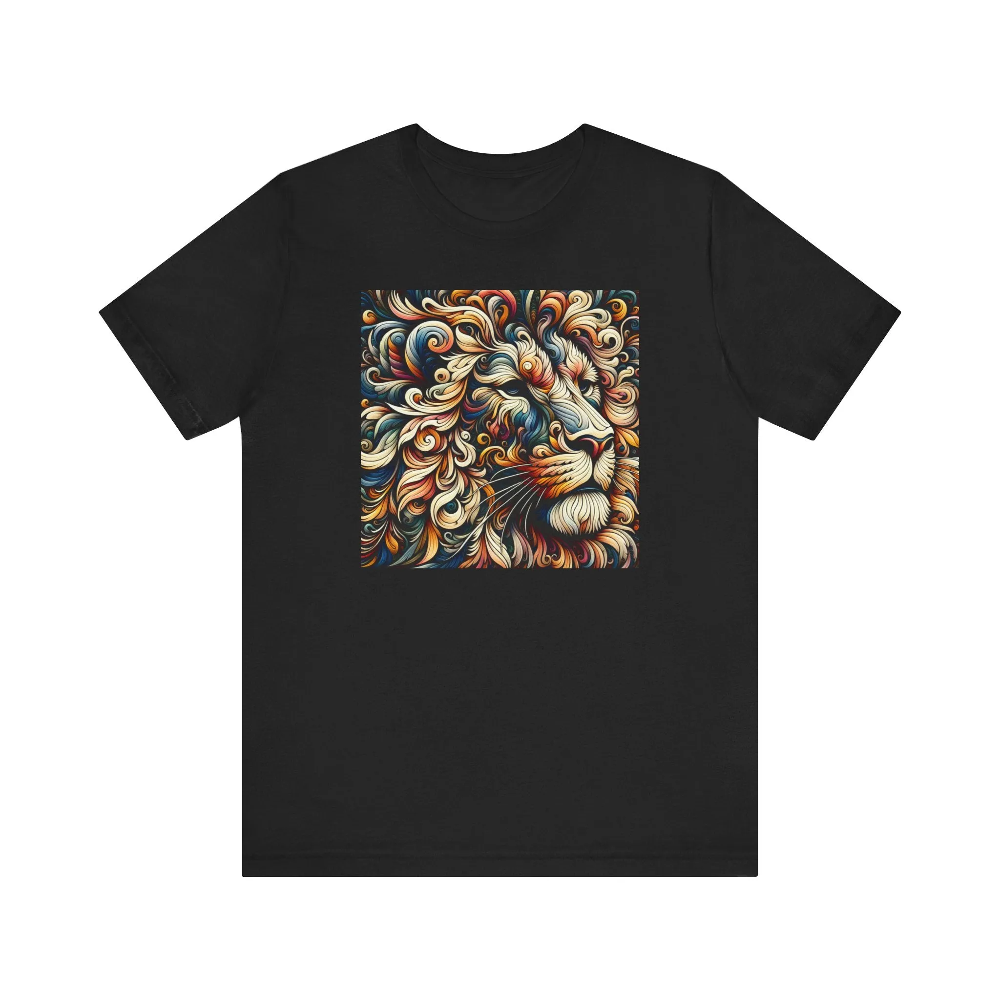 Vibrant Lion Art Unisex Jersey Tee