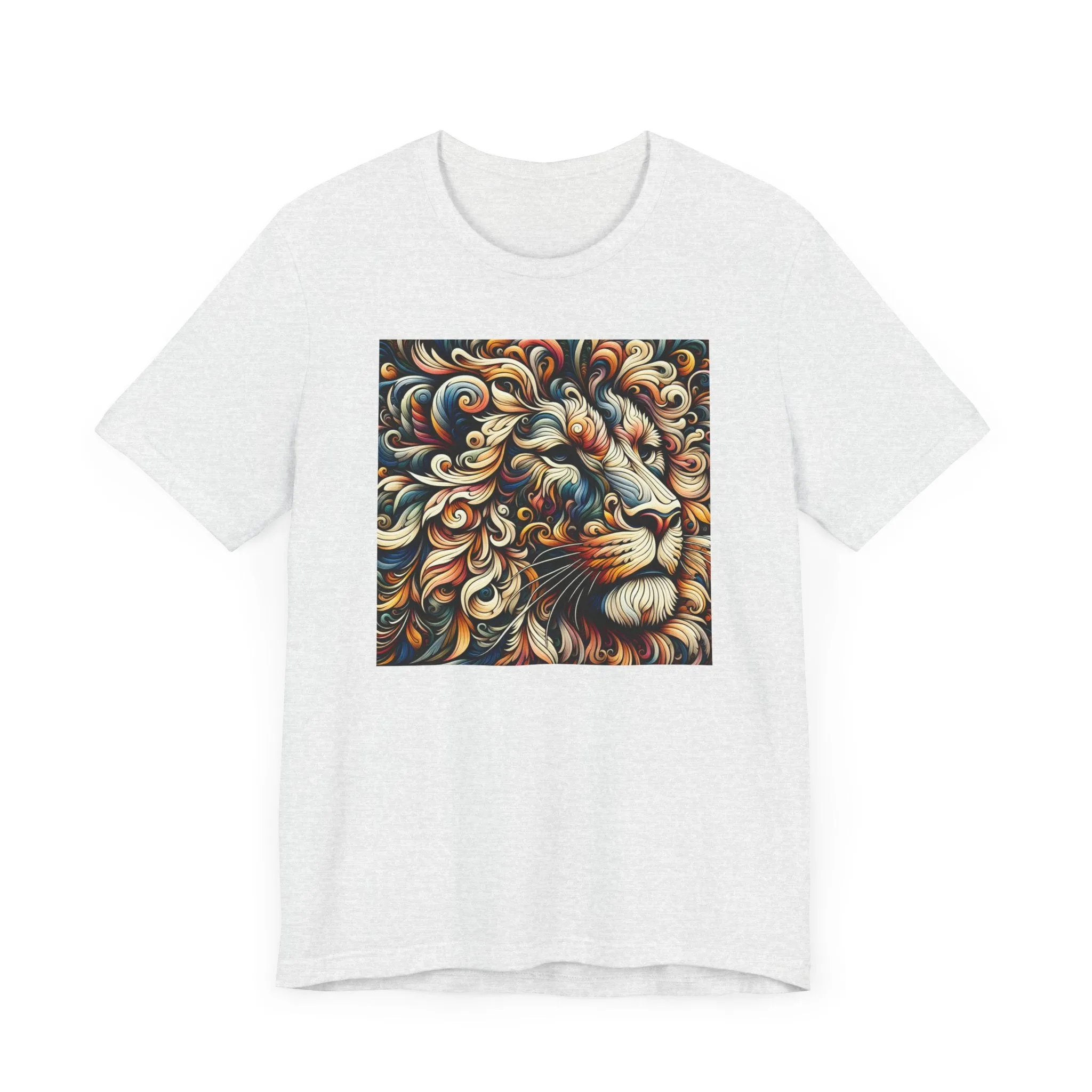 Vibrant Lion Art Unisex Jersey Tee