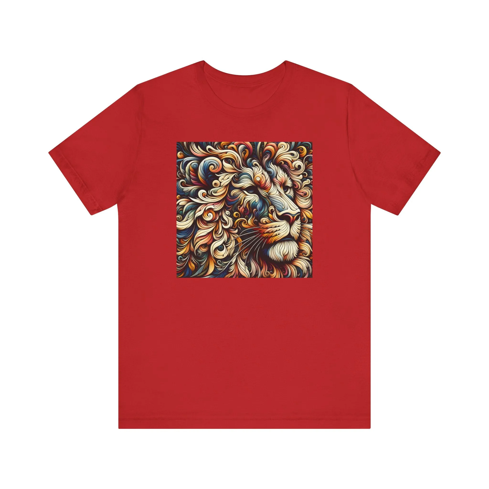 Vibrant Lion Art Unisex Jersey Tee