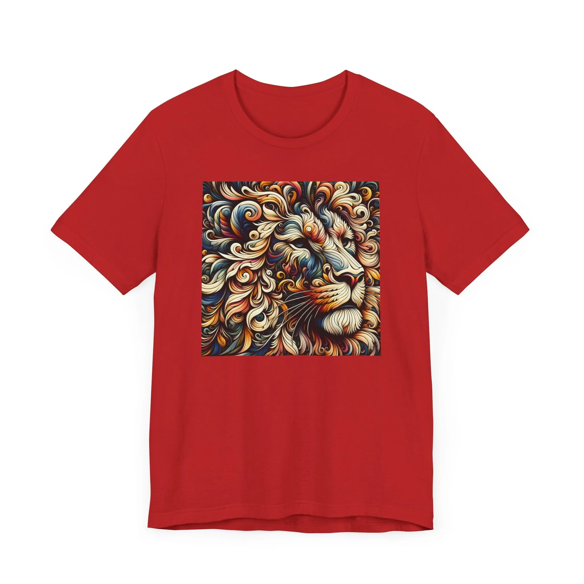 Vibrant Lion Art Unisex Jersey Tee