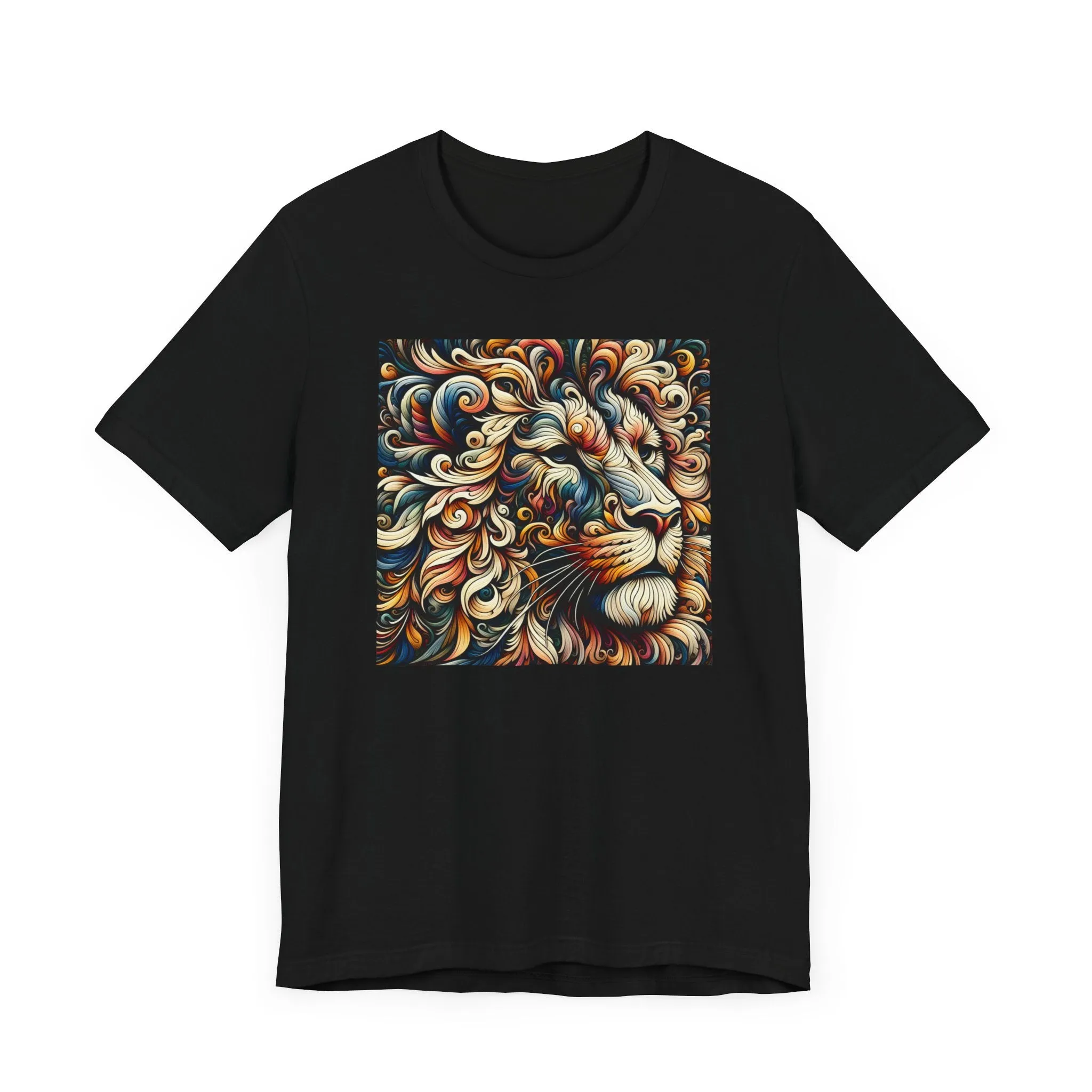 Vibrant Lion Art Unisex Jersey Tee