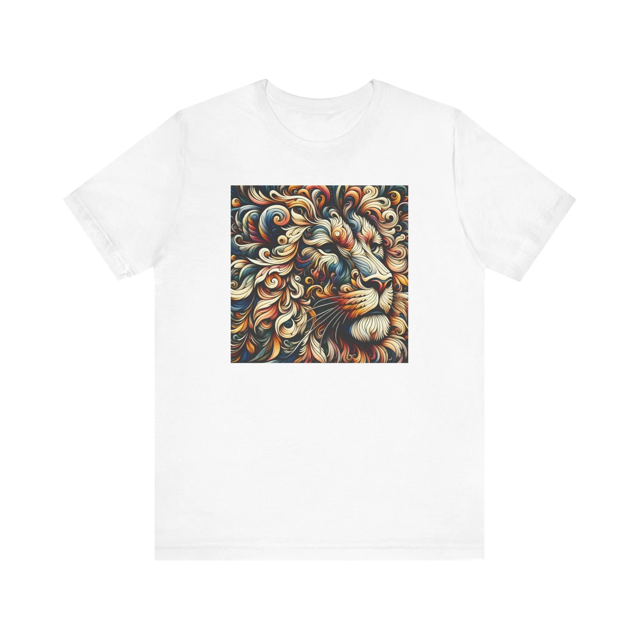 Vibrant Lion Art Unisex Jersey Tee