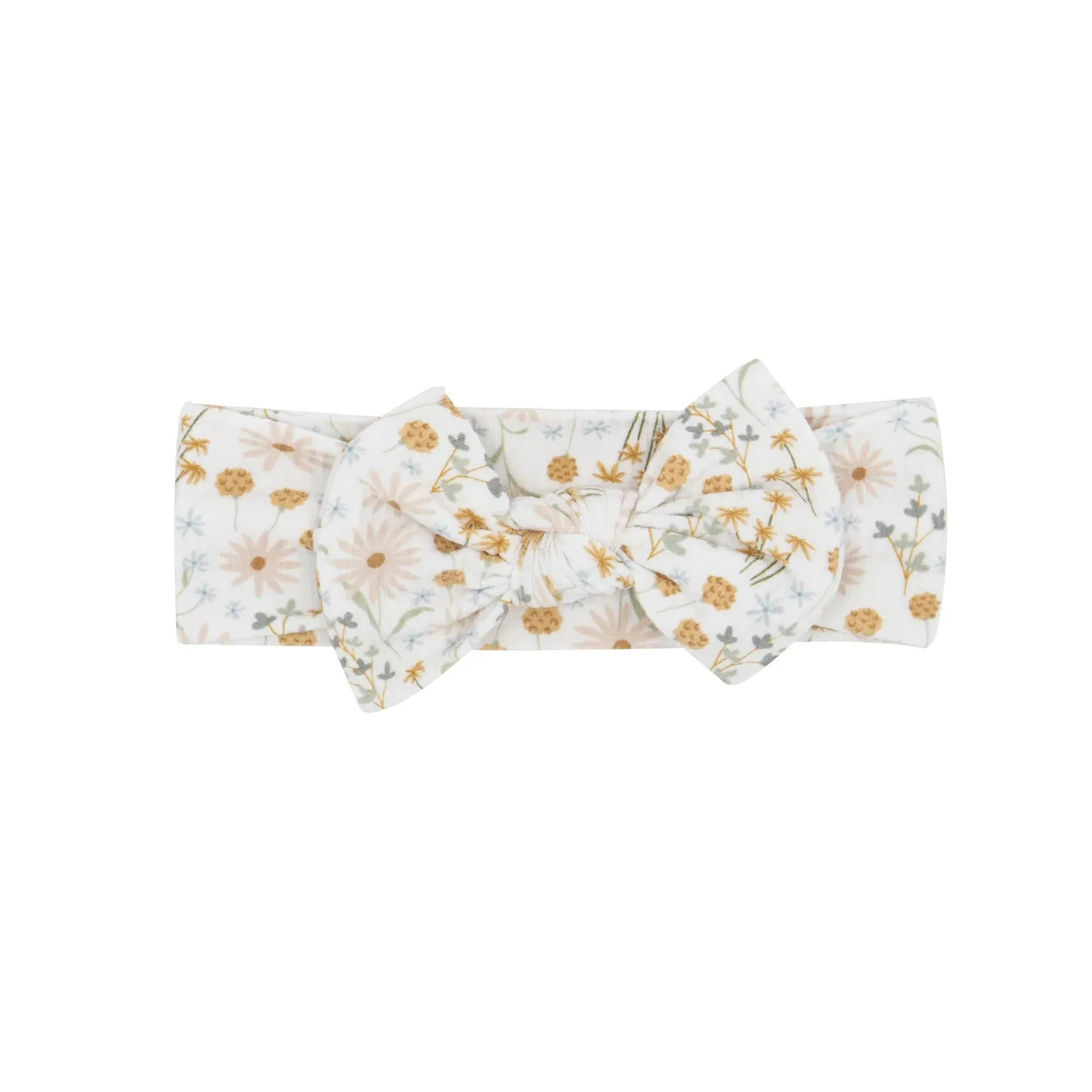 Whimsical Floral Ribbed Bow